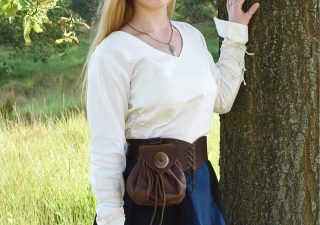 Middeleeuwse Dames Blouse in Natuurkleur