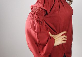 ​​​​​​​​Middeleeuwse Dames Blouse in Rood