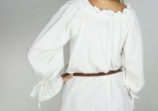 ​​Middeleeuwse Dames Blouse in Wit