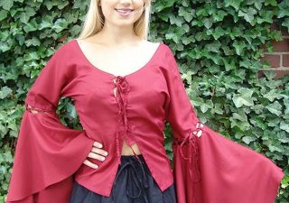 Mittelalterbluse in Rot