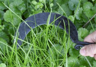 Middeleeuwse Gesmede Sikkel van Staal