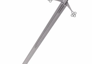Middeleeuwse Schotse Claymore, tweehandig zwaard, 16e eeuws, zonder schede