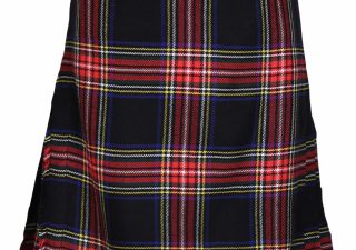 8 Yard Kilt, Schottenrock, Black Stewart Tartan