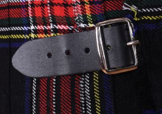 Schotse Kilt, Black Stewart Tartan, 8 Meter Stof