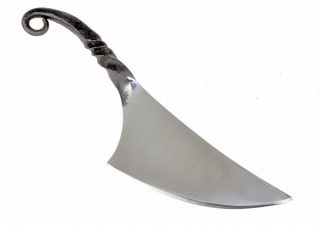Geschmiedetes Halsmesser / Neck-Knife im Stil der Wikinger-Zeit aus Eisen