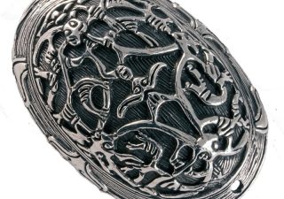 Viking Schildpad Ovaal Fibula in Zilver (925er), 10e eeuws