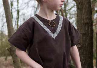 ​Middeleeuwse - Viking Kinder Tuniek in Bruin