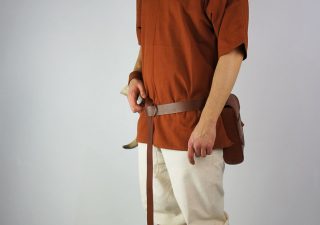 Viking Blouse - Tuniek, met Korte Mouw Rood/Koperkleur