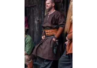 Viking Tuniek van Wol in Bruin