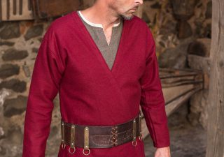 Viking Kaftan Loki in Wol in Rood