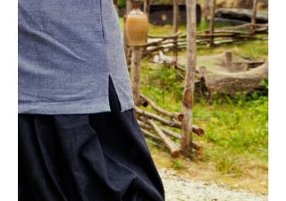 Viking Tuniek, Katoen in Blau/Grijs (aanbieding)