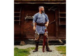 Viking Tuniek, Katoen in Blau/Grijs (aanbieding)