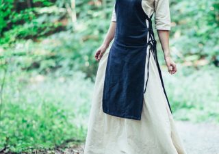 Viking Dames Overkleed in Zwart in Katoen