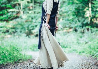 Viking Dames Overkleed in Zwart in Katoen