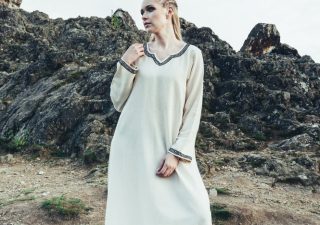 Viking Dames Jurk in Natuurkleur