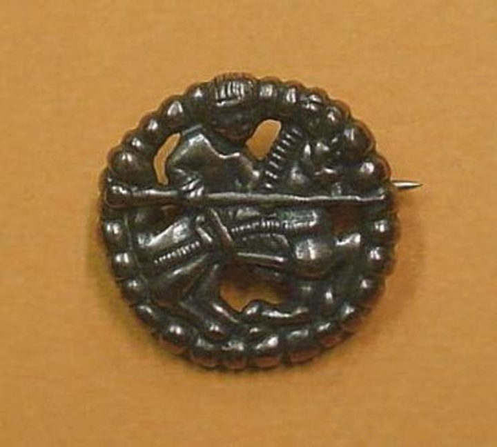 Viking Gokstad Fibula in Brons, Noorwegen, 10e eeuws (UITVERKOOP)