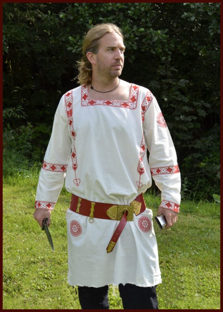 Romeinse Tuniek Wit met Rood