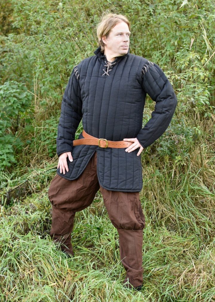 Gambeson - Aketon in Zwart met Afneembare Mouwen