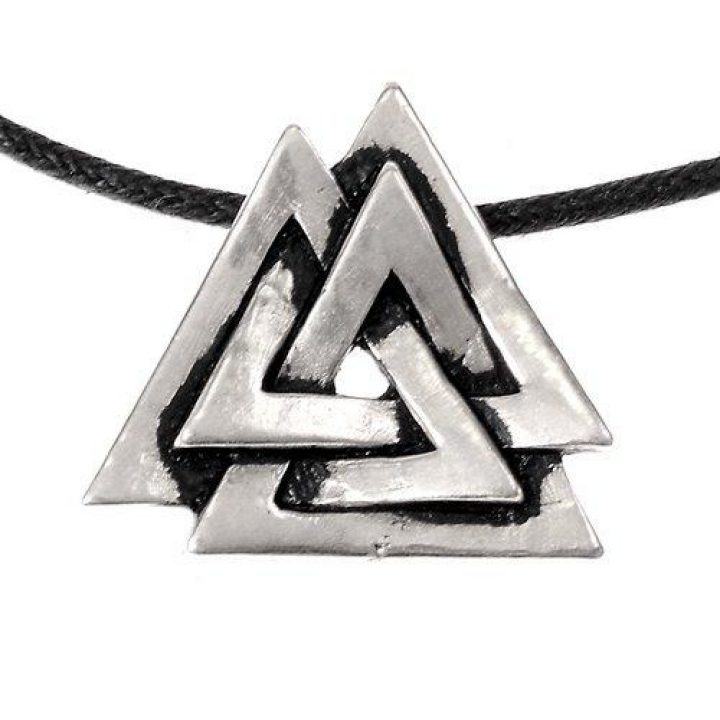 ​Viking ​Valknut Amulet Hanger in Zilver Look