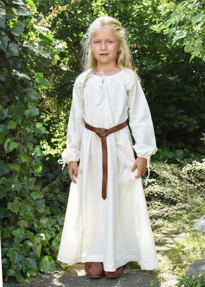 Wikingerkleid Unterkleid für Kinder, Natur.