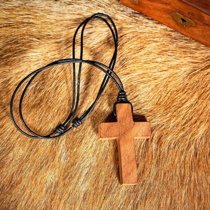 ​Kreuzritter - Mönch - Pilgers - Holzkreuz Anhänger 7 cm