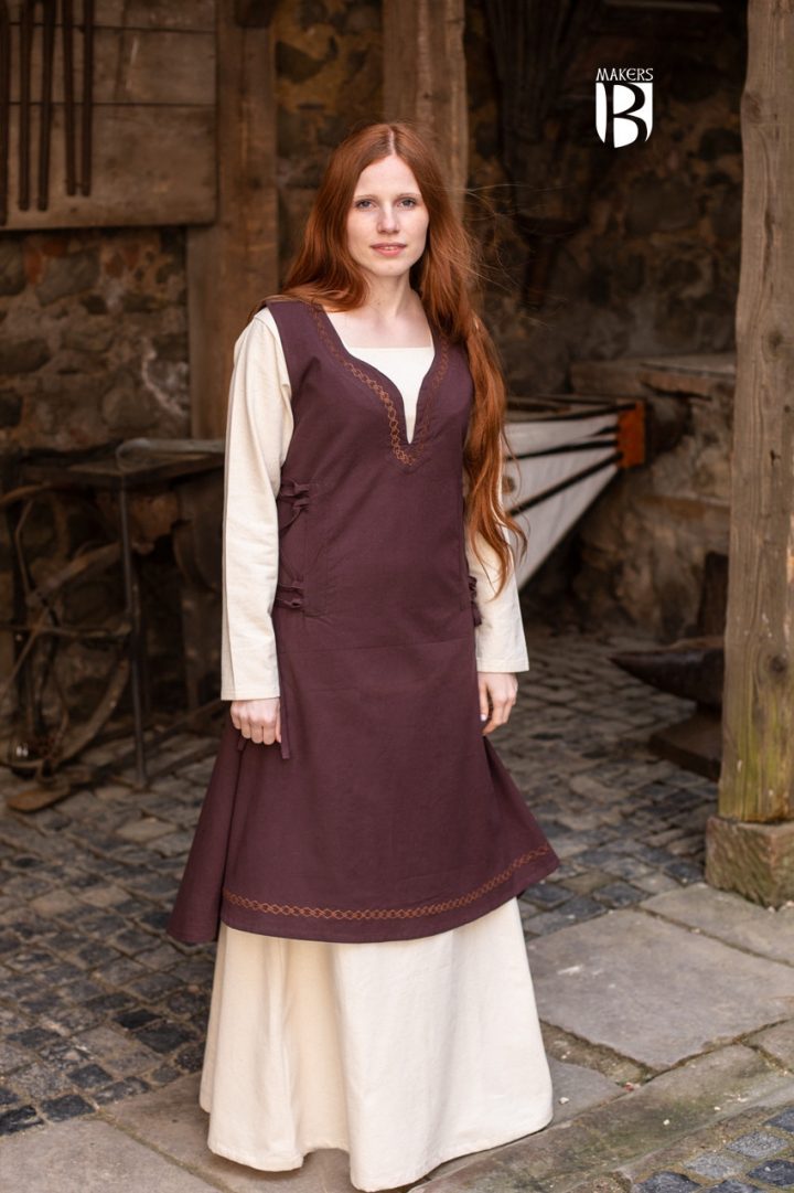 Mittelalter Kleid Lannion in Braun