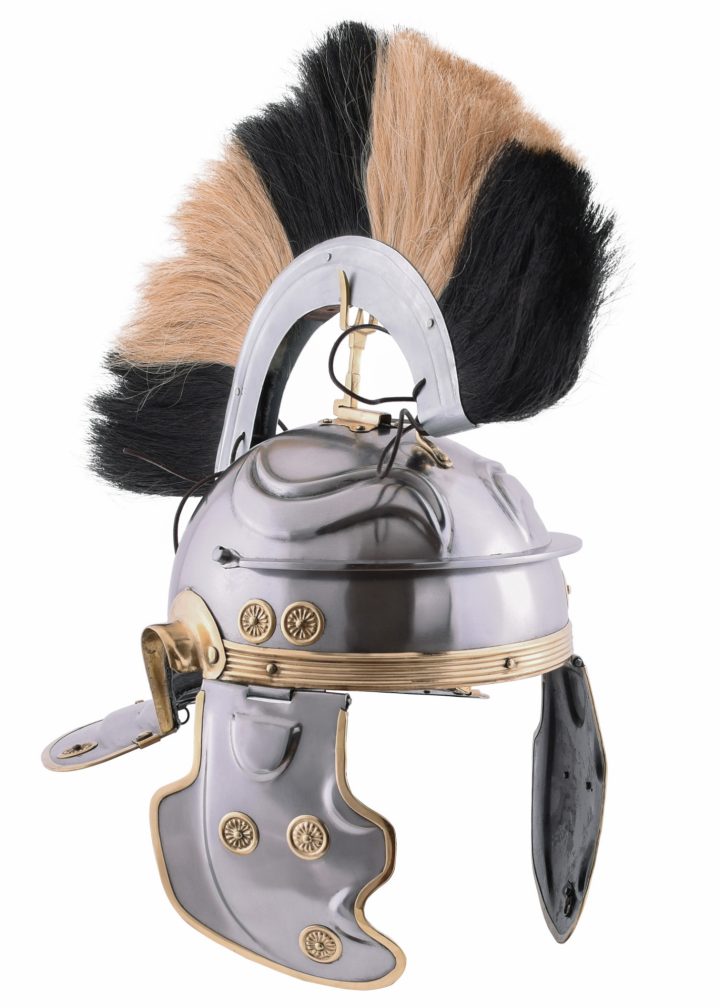 Romeinse helm Imperial Gallic -G- Weisenau van staal met Helmkam