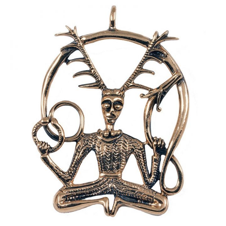 Keltischen Gottes Cernunnos Bronze