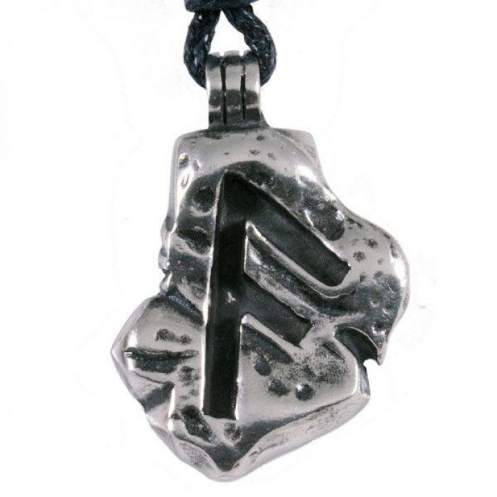 Viking Runen Hanger Tin, Autoriteit, Leiderschap, Rechtvaardigheid, Balans tussen lichaam en geest