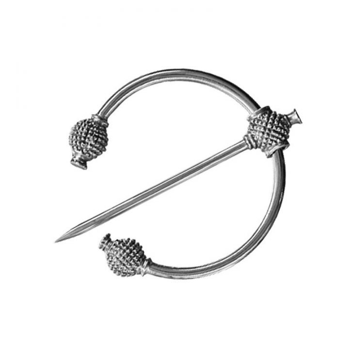 Viking Ierse - Keltische Distel Fibula in Zilver (925er)