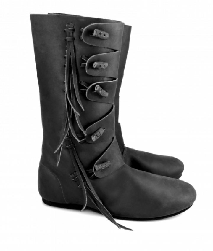 Wikinger Stiefel in Schwarz (AUSVERKAUF)