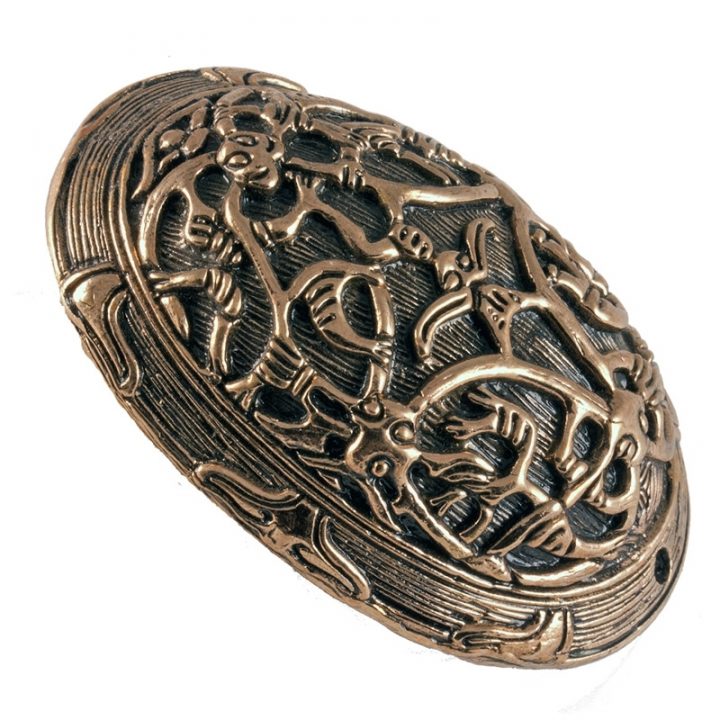 Viking Schildpad-Ovaal Fibula in Brons, 10e eeuws