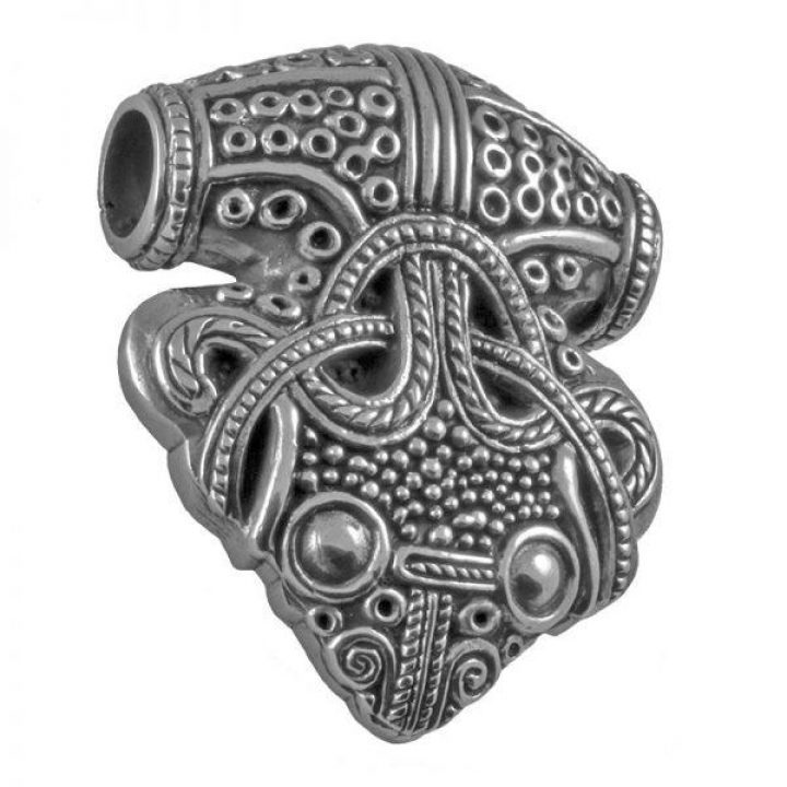 Wikinger Rabenkopf Amulett (925er Silber).