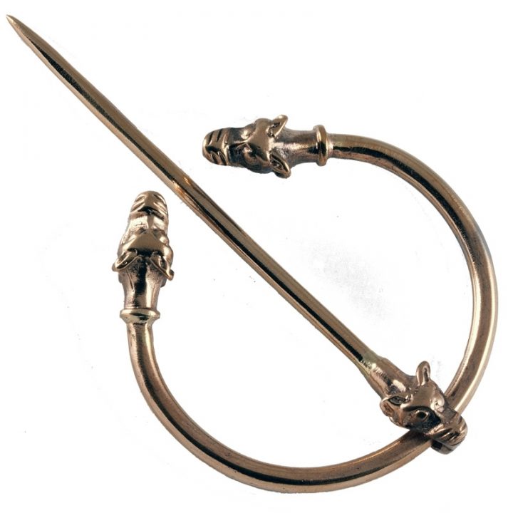 Viking Wolvenkop Fibula in Brons