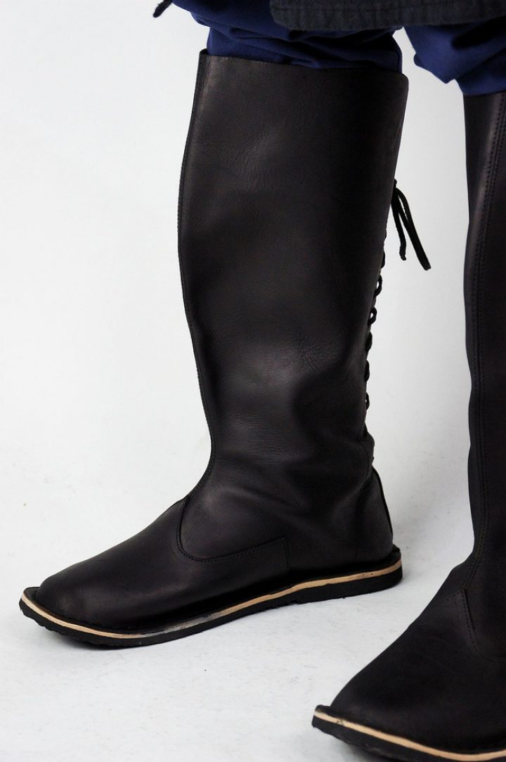 Wikinger Stiefel in Schwartz