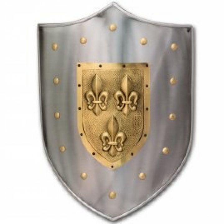 Metalen Schild met gestanste Fleur De Lys.