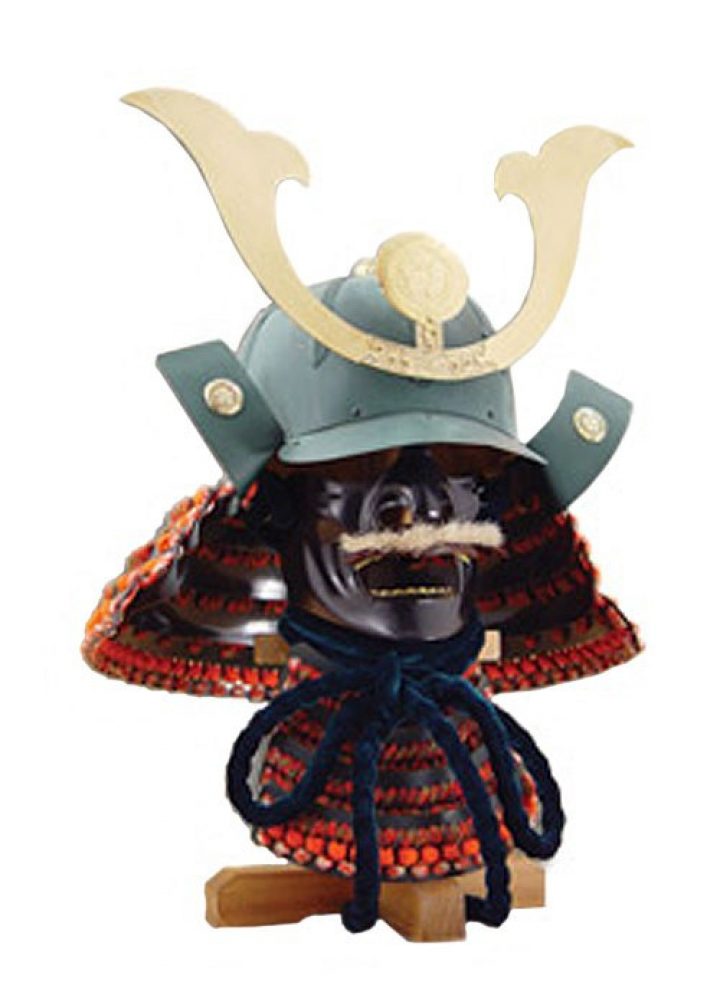 Kabuto helm van Oda Nobunaga, met Mempo Masker