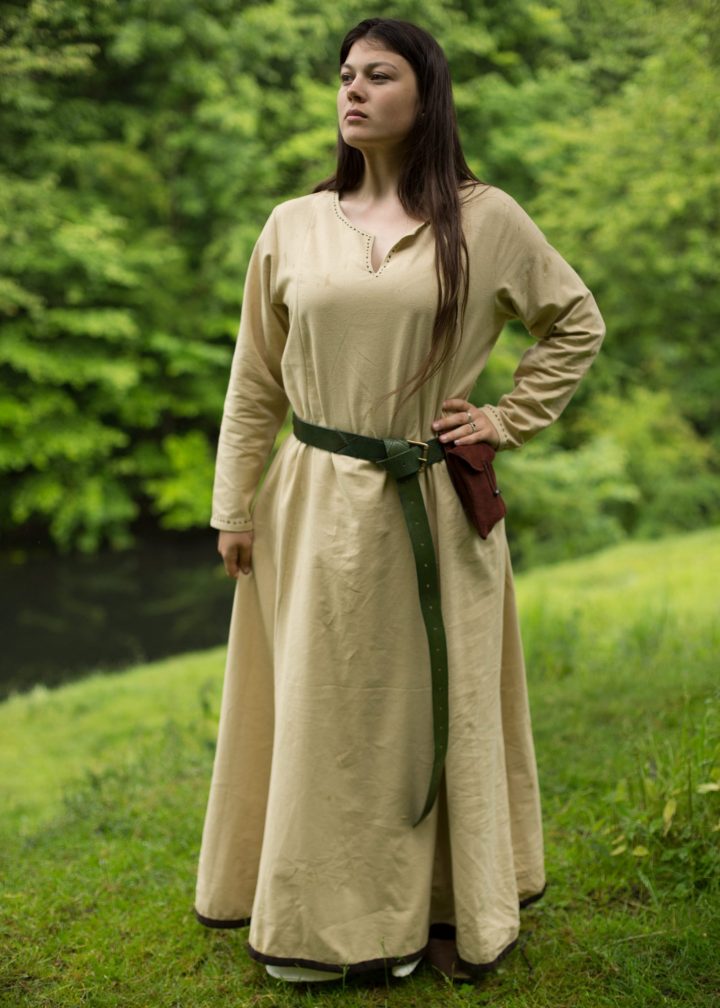 Mittelalter Uberkleid Beige/Braun