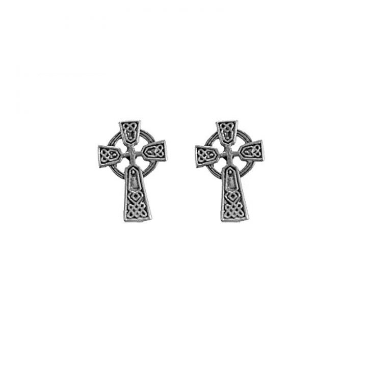 Ohrstecker (925er Silber) “Keltisches Kreuz” , ca. 1 x 1,5 cm