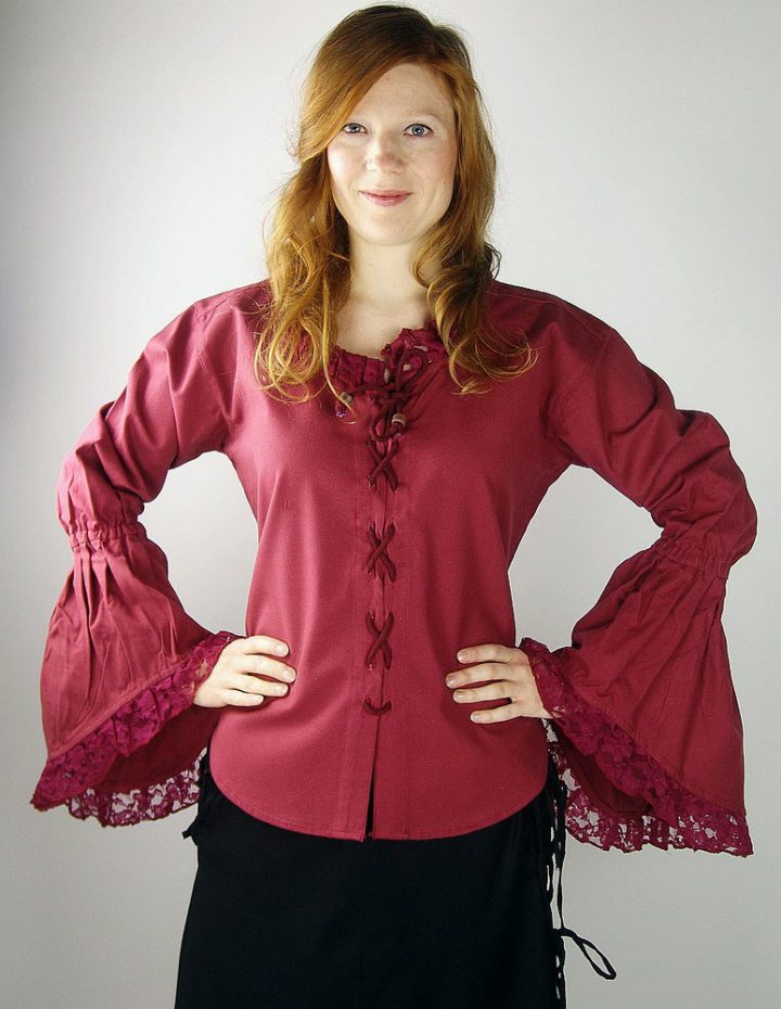 Mittelalterbluse in Rot