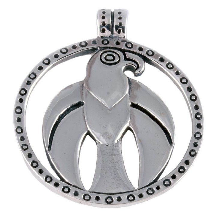 Viking Valken Amulet Hanger in Zilver (925er)