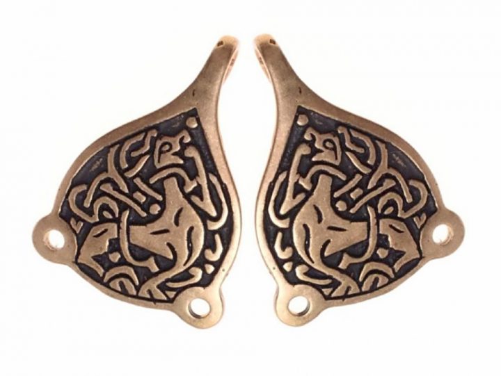 Angelsaksische Viking Beenwikkel Haken in Brons, 9e eeuws (set)