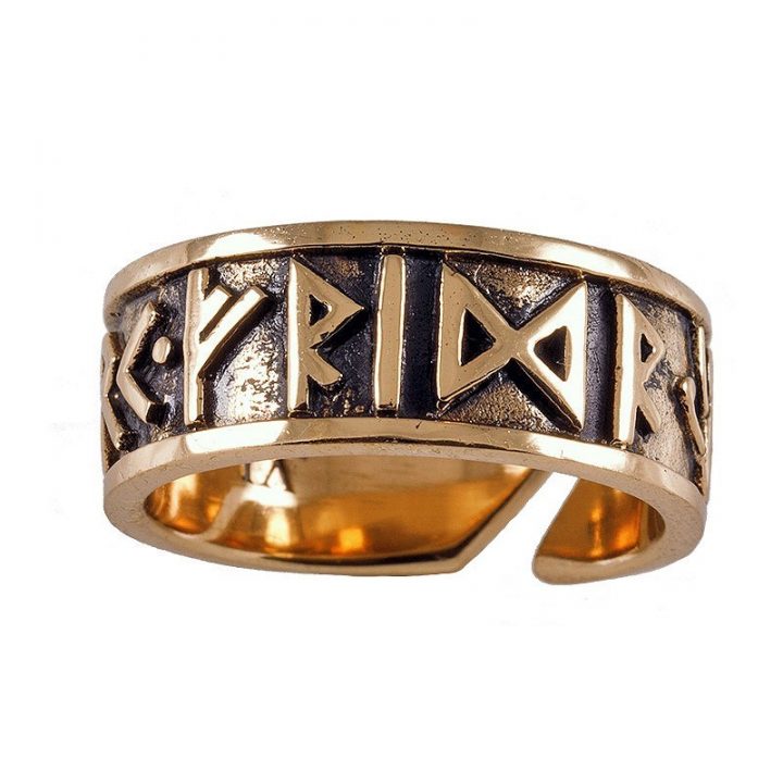 Viking Runen Ring Brons Klein