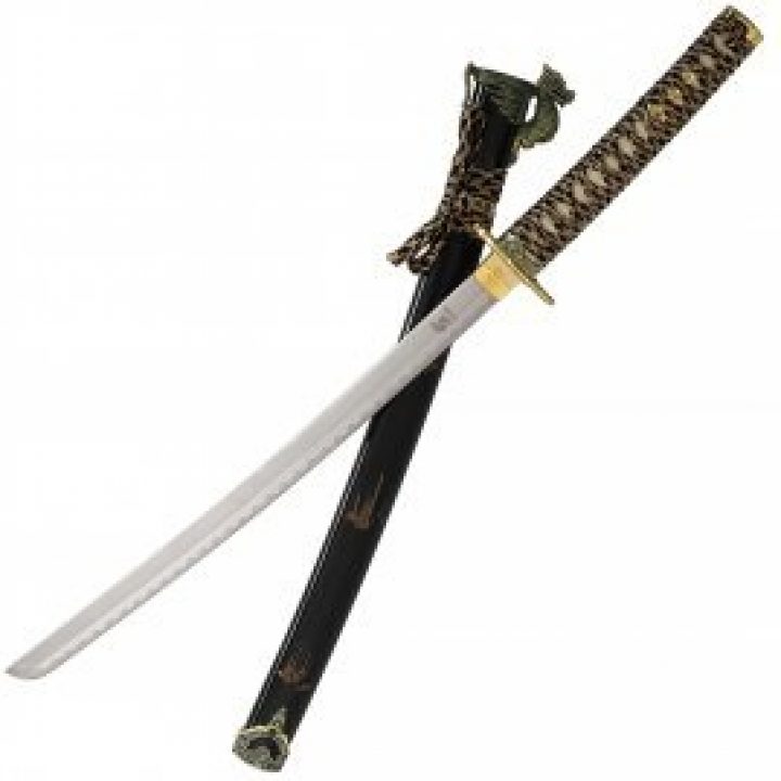 Gladius ​Wakizashi mit Goldschwarzen Accessoires