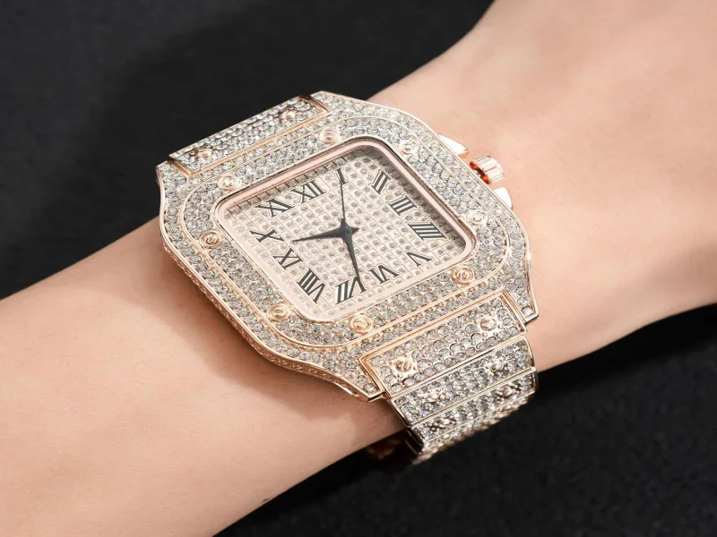 Luxury Casual Women Quartz Diamond Setting Wristwatch Waterproof Women Watch for Female Watches Alloy Wrist Bracelet Classic - Image 3