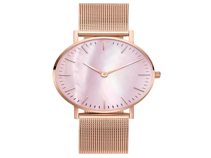 Luxury Brand Rose Gold Watch Shell Dial Women's Watch Ladies Bracelet Quartz Wrist Watch for Women Mesh Clock Reloj Mujer - Image 6