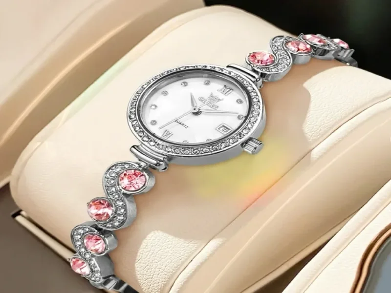 OLEVS Watches for Womens Luxury Dress Classic Analog Quartz Stainless Steel Waterproof Date Fashion Ladies Wrist Watches Gift Relojes para Mujer Rose Gold/Silver - Image 4