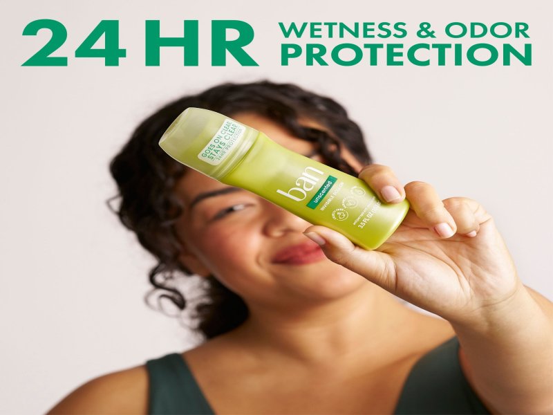 Ban Invisible Roll-on Antiperspirant Deodorant for Women and Men, Unscented, 3.5 oz - Image 5