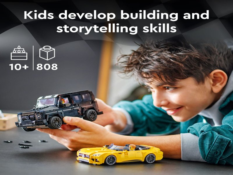 LEGO Speed Champions Mercedes-AMG G 63 & Mercedes-AMG SL 63 Toy Cars - Building Toys Set for Boys & Girls, Ages 10+ - Gift for Birthdays - W/ 2 Minifigures - 76924 - Image 12