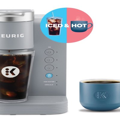 "Keurig K-Express Essentials Plus, Iced and Hot Single-Serve K-Cup Pod Coffee Maker, Gray "